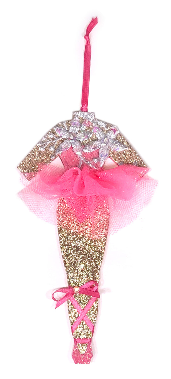 Sugar Plum Pink Ballerina Christmas Ornament by Heather French Henry